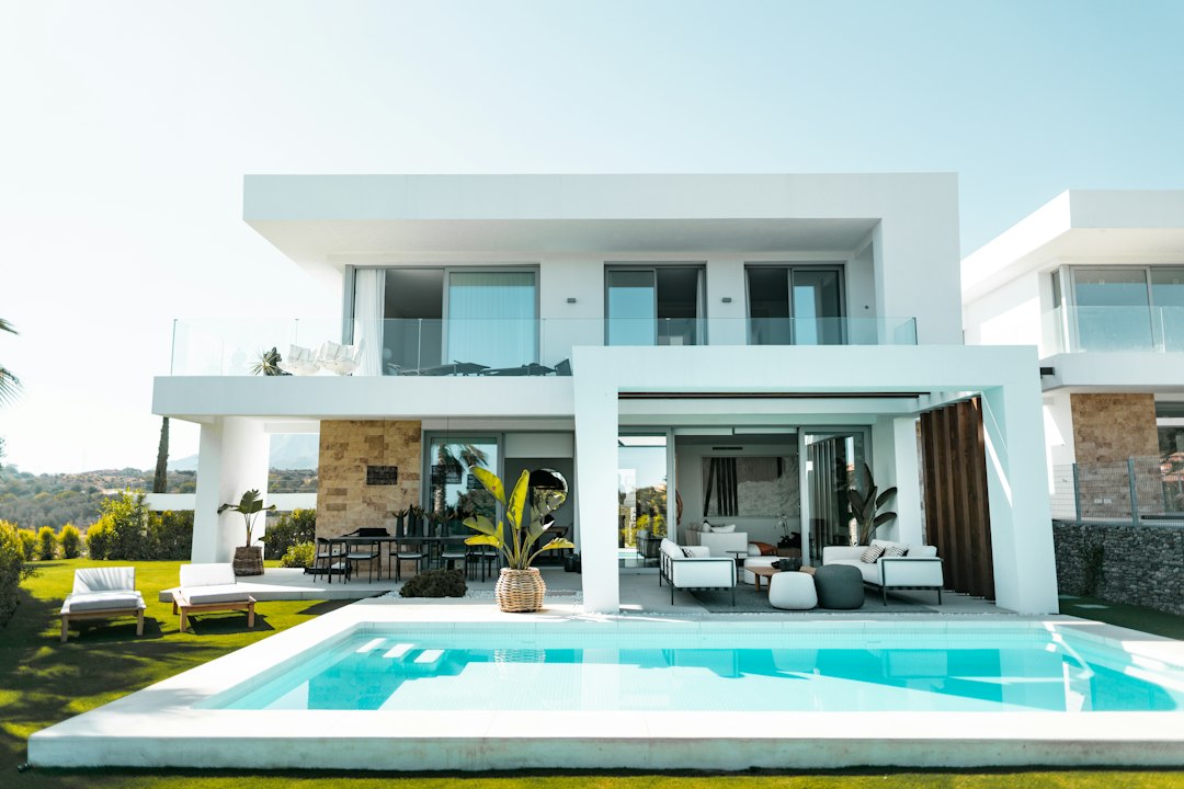 Modern luxury architectural villa exterior